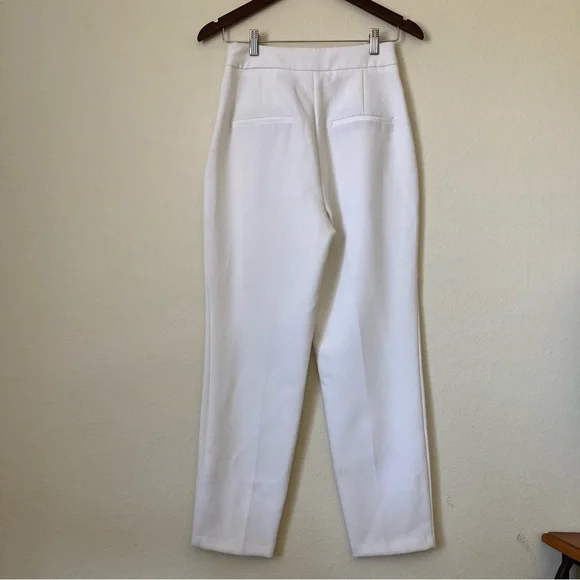 Zara Basic Collections White High Waist Pants - Picture 3 of 7